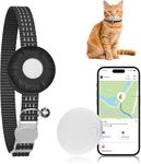 GPS Cat Tracker, Pet Tracker for Cats, GPS Tracking Compatible with Find My App(iOS Only), No Monthly Fee (Black)