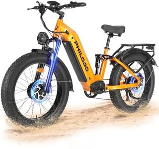 PHILODO Falcon 60V Off-Road Electric Bike Dual Motor Hunting Ebike, Fat Tire Full Suspension Dirt Bike for Adults, Long Range Snow/Sand Electric Bicycle Or