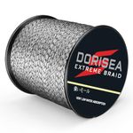 Dorisea Extreme Braid 100% Pe Multi-Color(Black&White) Braided Fishing Line 109Yards-2187Yards 6-550Lb Test Fishing Wire Fishing String Incredible Superline (500m/547Yards 60lb/0.40mm)