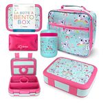 Bento Lunch Box for Kids with Thermos Food Jar for Hot Food Soup, Insulated Lunch Bag and Ice Cold Pack Set, Stainless Steel Lunch Thermos, Container Boxes with 4 Compartments, Koala