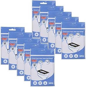 Portable Toilet Seat Covers Travel Pack 10 PACKS (100-Count) by Gmark GM2002A