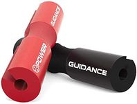 Power Guidance Barbell Squat Pad - Neck & Shoulder Protective Pad - Great for Squats, Lunges, Hip Thrusts, Weight lifting & More - Fit 2'' and Olympic Bars Perfectly (Red, 45cm)