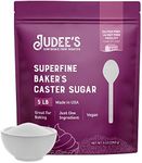 Judee's 8 Pack Superfine Caster Sugar - 5 lbs (40 lbs Total) - Delicious and 100% Gluten-Free - Bakers Sugar for Homemade Treats, Baked Goods, and Toppings - Airy and Smooth