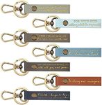 7 Pcs Christian Quote Key Chains Re