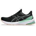 ASICS Women's GT-1000 12 Sneaker, Black/Mint Tint, 5 UK