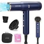 Hair Dryer, Professional Salon Fast Drying Ionic Diffuser Hairdryer for Women and Men, PARWIN PRO BEAUTY Blow Dryer with Powerful 110.000 RPM Low Noise Brushless Motor for Home, Travel and Gift(Blue)