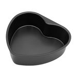 Saihisday 8 inch Heart Shaped Non-Stick Cake Pan, Aluminum Cake Tin, DIY Baking Mold Tool for Wedding Birthday Parties Valentine's Day