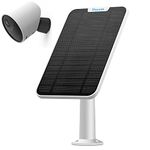 4W Solar Panel Charging Compatible with SimpliSafe Outdoor Security Camera only, with 13.1ft Waterproof Charging Cable, IP65 Weatherproof,Includes Secure Wall Mount(White)