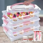 ARC 3-layer Cupcake Carrier (Pink)