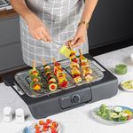 Cello Barbeque Electric Grill Ultra Prime with 5 Stainless Steel Skewers | 2000 Watts | Tandoori Maker Indoor Outdoor Non Stick Electric Grill | Portable Grill |Black