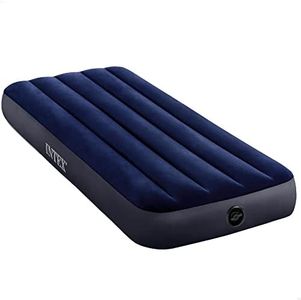 Intex Junior Twin Dura-Beam Series Classic Downy Airbed, Blue, Single