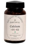 Earthful Calcium Magnesium Capsules | Nothing But Nature | Bone Health Support with Vitamin D3 & K2 | 60 Capsules for Stronger Bones & Joint Relief | Clean Formula, No Additives