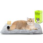 Mora Pets Self Warming Cat Bed Self Heating Cat Pad Waterproof Dog Crate Mat with Removable Washable Cover Anti-Slip Bottom Warm Pet Crate Bed Kennel Pad for Indoor Outdoor Cats Dog Puppy Grey 22 x 13