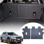 ZQULOYO Rear Seat Back Cover Backrest Protector for Subaru Outback Accessories 2021 2022 2023 2024 with Hook&Loop All Weather Split Dog Liner Pet Mat Cargo Trunk Liner 2 PCS