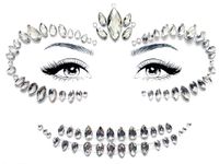 Day of the Dead Face Jewels Stickers, Starlife Halloween Temporary Tattoo face gems for Women Men Adult Kids Rave Music Festival, Christmas, Party, Dress-up (Sugar Skull)