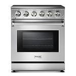 Thor Kitchen 30 in. Freestanding Electric Range HRE3001 Kitchen Stove with Convection Oven, 4.55 Cu. Ft. Capacity, 5 Heating Elements, Smooth Top,in Stainless Steel