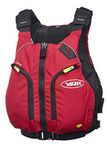 Yak Kayak & Kayaking - Xipe 60N Kayak Dinghy Sailing PFD Buoyancy Aid for Watersports - Red - HIGH CUT LOW PROFILE DESIGN