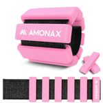 Amonax Adjustable Ankle and Wrist Weights Set, Fitness Leg Weights for Women Men, 1lb/2lb Pair for Strength Training, Pilates Weights Running Swimming Weights, Hand Arm Weights for Yoga, Dance