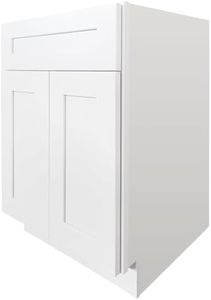 CozyHommie Shaker Style RTA cabinets Kitchen Solid Wood Base Cabinet with 1 Shelf, 2 Doors, and 1 Drawer(30" Width x 24" Depth x 34-1/2" Height)