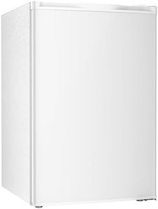 Antarctic Star 4.5 Cu.Ft Compact Refrigerator with Freezer,Mini Fridge Single Door with Adjustable Thermostat,Removable Glass Shelves for Apartment/Dorm/Office,WHITE