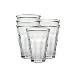 Duralex Picardie 18 Piece Clear Tempered Glass Drinkware and Tumbler Cup Set for Wine, Tea, Water, and Cocktails