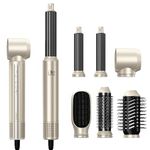 UKLISS Hot Airstyler Set 6 in 1, Hair Styler Negative Ion Hair Dryer Brush with Curling Iron Round Brush Blow Dryer Hair Straightener Brushes Styling Brushes Blow Dryer Brush, Idea Gifts for Women