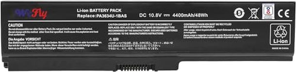 Wefly PA3634U-1BRS PA3634U-1BAS Laptop Battery Compatible for Toshiba Satellite L650 L650D L655 L655D L670 L670D M500 A660 A665 665D L. 510 L630 L635 L640D U400 U500 A660-11M A660-121 L650-1NT