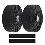 CNC Road Bike Handlebar Tape,Bike Bar Tape with End Plugs-2 Rolls，Black