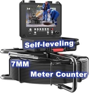 Anysun Endoscope 1080P HD Avec Autonivelant, Compteur de Distance, Enregistreur DVR - 50M IPS 9" IP68 Étanche pour Plombier, Industriels