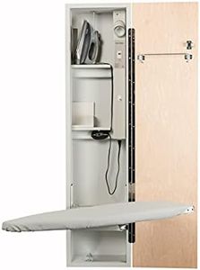 Iron-A-WAY Universal Design ADA Built-In Ironing Center with 42 Inch Swiveling Ironing Board, Electrical System, Hot Iron Storage and Flat Maple Veneer Door-UD42WDU