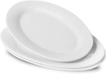 30cm White Serving Platters, Large Oval Ceramic Serving Plates, Party Serving Trays and Platters Porcelain Dinner Serving Tray Serving Dishes for Restaurant Meat Sushi Fish Turkey Platter, Set of 3