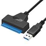 NTQinParts USB 3.0 to 2.5" SATA III Hard Drive Adapter Cable/UASP Converter for Samsung 870 EVO SATA III SSD 2.5” Internal Solid State Drive 250GB 500GB 1TB 2TB 4TB