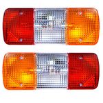 APSMOTIV Tail Light Back light Assembly for JCB & Piaggio APE BS2 Auto with Wiring and Bulb (set of 2)