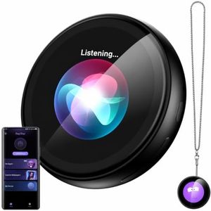 ZNP AI Companion Digital Badge, Wearable Bluetooth 6.0 Translator, 60 Languages Offline HD Touch Screen, No WiFi AI Assistant Smart Badge for Travel Business Daily Life