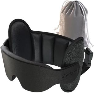 SARISUN Travel Pillow, Upgrade Airplane Pillow for Long Flight, 360° Support Headrest, Comfortable Travel Neck Pillow with Sleep Eye Masks, Portable Airplane Travel Essentials, Stop Bobblehead, Black