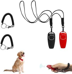 Sifflets pour Chiens,pour Dressage et éducation de sifflet Chien,Clicker Chien Dressage Sifflet Chien Accessoiress(2 Pièces