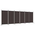 vidaXL Brown 6-Panel Room Divider -