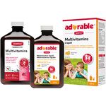 Wampole Duo Adult Multivitamins Liquid and Adorable Kids Multivitamins Liquid – 2 x 350 ml