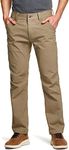 CQR Men's Hiking Trousers, Water Repellent Outdoor Trousers, Lightweight Stretch Cargo/Straight Work Trousers, Sedona Trousers Coyote, 36W / 30L