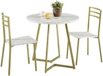 VECELO Small Round Dining Table Set