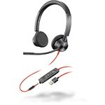 Plantronics – Blackwire 3325 USB-A (Poly) – Wired, Dual-Ear (Stereo) Headset with Boom Mic - Connect to PC/Mac via USB-A or mobile/tablet via 3.5 mm connector – Works with Teams, Zoom & more