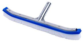 18" Swimming Pool Brush With Aluminium Handle for Cleaning Walls, Algae Remover Scrubber, Nylon Fibre Specially Designed for Pond Walls and Tiles