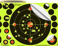 Splatterburst Targets - Roll of (100) 8 Inch Stick & Splatter Self Adhesive Shooting Target Stickers - Gun - Rifle - Pistol - Airsoft - BB Gun - Pellet Gun - Air Rifle - Made in USA