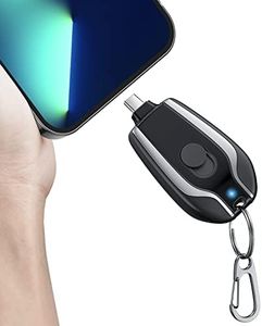 EMNT Keychain Portable Charger for USB C, 2000mAh Mini Power Emergency Pod,Small Andriod Cell Phone Charger,Type C Power Bank Battery Pack for iPhone15,15 Plus,15 pro max,Charger for Samsung More