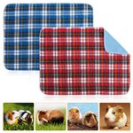 Geegoods Guinea Pig Cage Liners Guinea Pig Bedding Washable &Air Dried Pee Pads for Guinea Pig Fast Absorbent Waterproof Reduce Shrinkage Non-Slip 2 Pack 18"x 24"