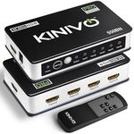 Kinivo Premium 4K HDMI Switch/Splitter HDMI Switcher - Supports 4K @ 60Hz, 3D, Full HD and Ultra HD