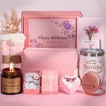 Birthday Gifts for Women, Unique Happy Birthday Hampers Pamper Gift Box for Her, Female Self Care Package Birthday Presents for Best Friends, Mum, Sister, Auntie, Birthday Basket Gift Ideas for Women