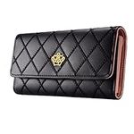 Symphonyw PU Leather Wallet Crown Women Ladies Girls Purse,Long Fashion Crown Female's Handbag Money Bag