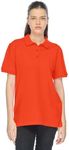 JustBlanks Polo Shirt for Women Short-Sleeves Polo Shirt Polo Tee Women’s Polo Shirt Lightweight Golf Polo Shirt - Orange - M