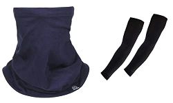 BISMAADH Multipurpose Stretchable Breathable Cotton Bandana Neck Gaiter Face Mask With Arm Sleeve Cover Protection from Sun, Wind, Dust, Pollution